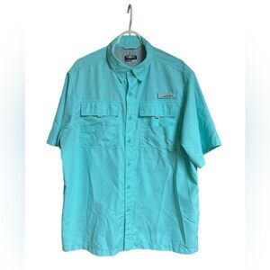 Habit Mens S/S Turquoise Active Fishing Shirt NWOT - Size Large 7 0474